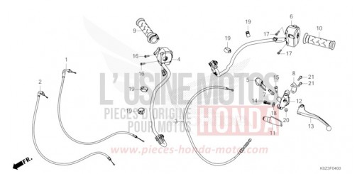 HANDLE LEVER/SWITCH/CABLE GB350SS de 2025
